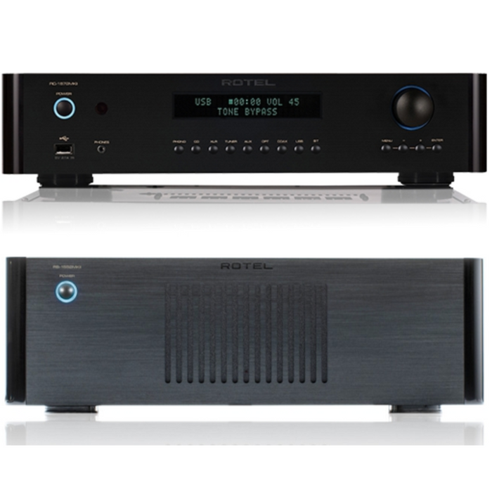 Rotel RC1572 MKII Preamplifier & RB1552 MKII Power Amplifier Combo