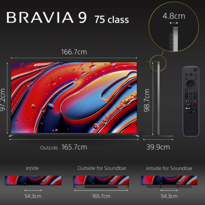 Sony | Bravia 9 75 inch XR Mini LED 4K Google TV | Melbourne Hi Fi10