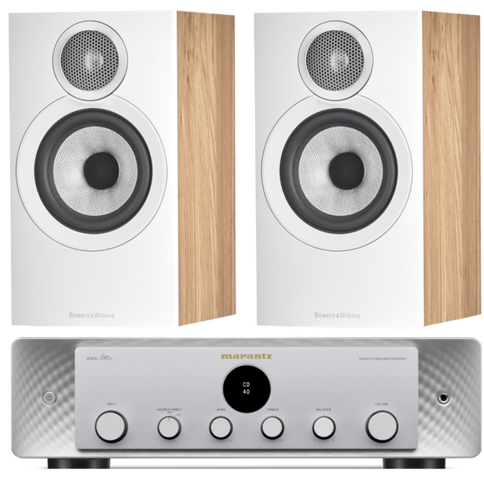 Bowers & Wilkins 607 S3 Bookshelf Speakers and Marantz Model 60n Amplifier Package