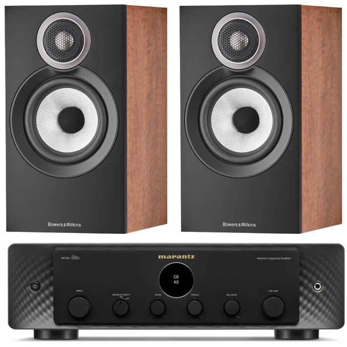 Bowers & Wilkins 607 S3 Bookshelf Speakers and Marantz Model 60n Amplifier Package