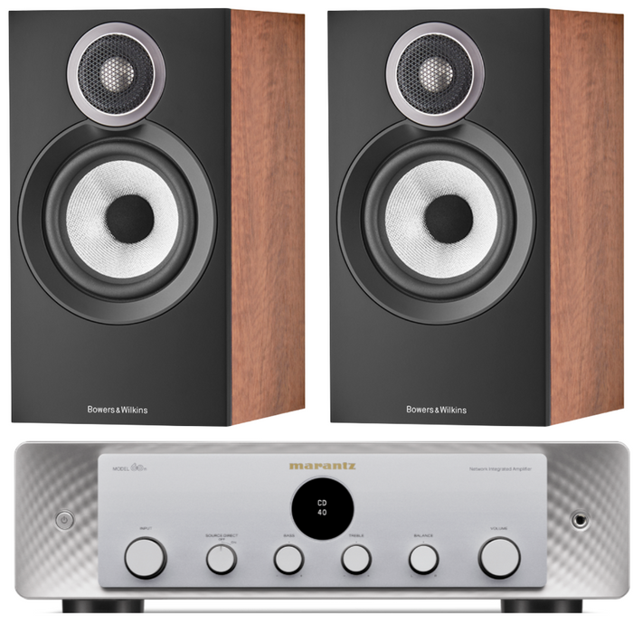 Bowers & Wilkins 607 S3 Bookshelf Speakers and Marantz Model 60n Amplifier Package