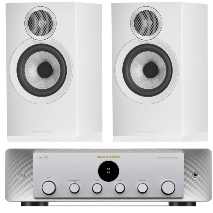 Bowers & Wilkins 607 S3 Bookshelf Speakers and Marantz Model 60n Amplifier Package