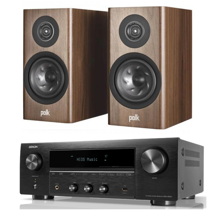 Polk R100 Bookshelf Speakers and Denon DRA-900H Package