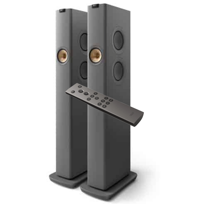 KEF LS60 Wireless Floorstanding Speakers and KEF C3 Remote