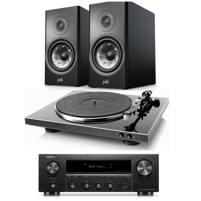 Polk R200 Speakers, Denon DRA-900H and DP-300 Turntable Package|Melbourne Hi Fi2