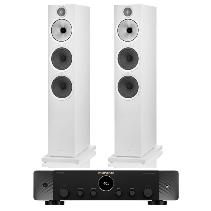 Bowers & Wilkins 603 S3 Floorstanding Speakers and Marantz Stereo 70s AV Receiver Package