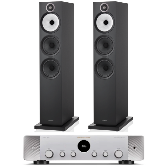 Bowers & Wilkins 603 S3 Floorstanding Speakers and Marantz Stereo 70s AV Receiver Package