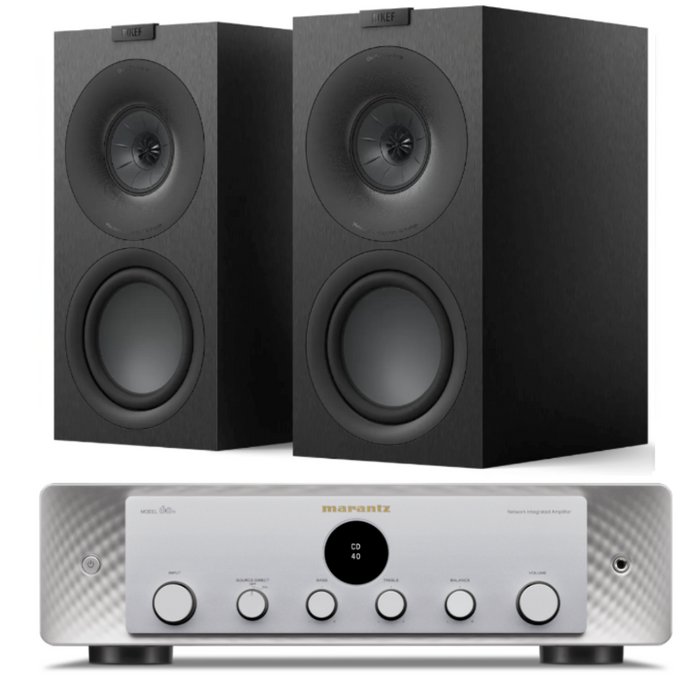 KEF Q Concerto Meta Bookshelf Speakers and Marantz Model 60n Amplifier Package