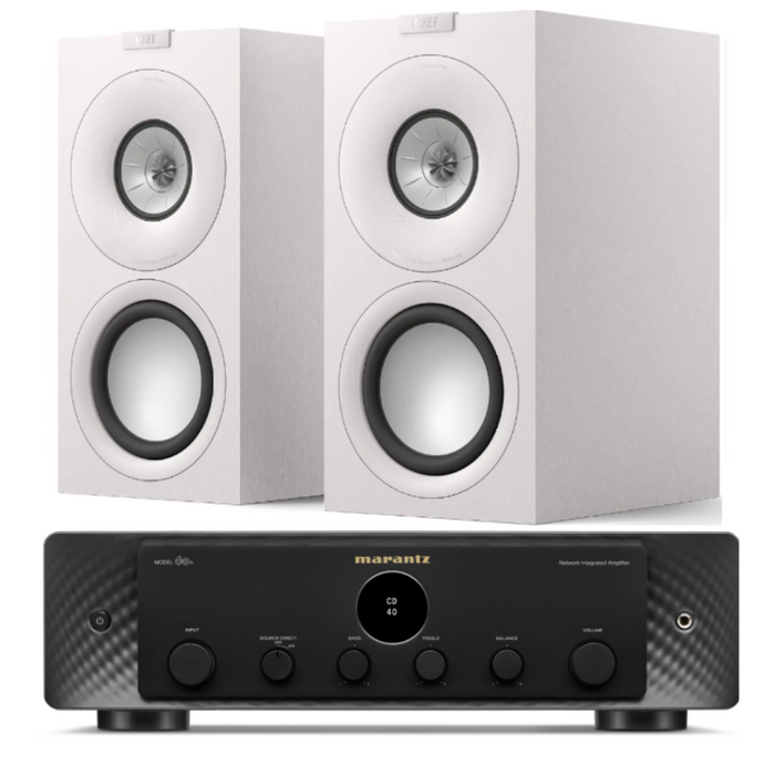 KEF Q Concerto Meta Bookshelf Speakers and Marantz Model 60n Amplifier Package