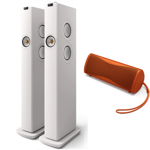 KEF|LS60 Wireless Floorstanding Speakers and KEF Muo speaker bundle| Melbourne Hi Fi2