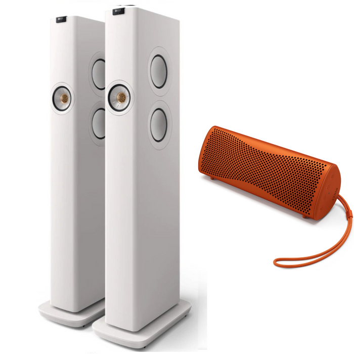 KEF|LS60 Wireless Floorstanding Speakers and KEF Muo speaker bundle| Melbourne Hi Fi2