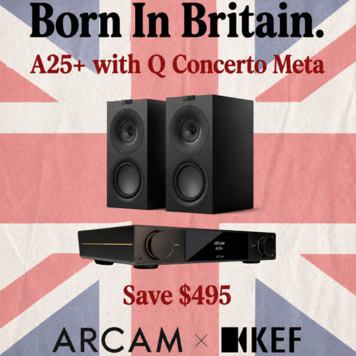 Arcam A25+ Integrated Amplifier and KEF Q Concerto Meta Speakers Package