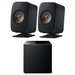 KEF LSX II Bookshelf Speakers, Kube 8b MIE Subwoofer and P1 Desk Pad Bundle|Melbourne Hi Fi1