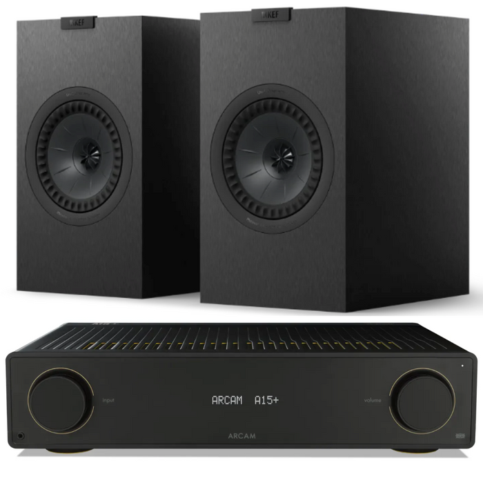 Arcam A15+ Amplifier and KEF Q3 Meta Bookshelf Speakers Package|Melbourne Hi Fi2
