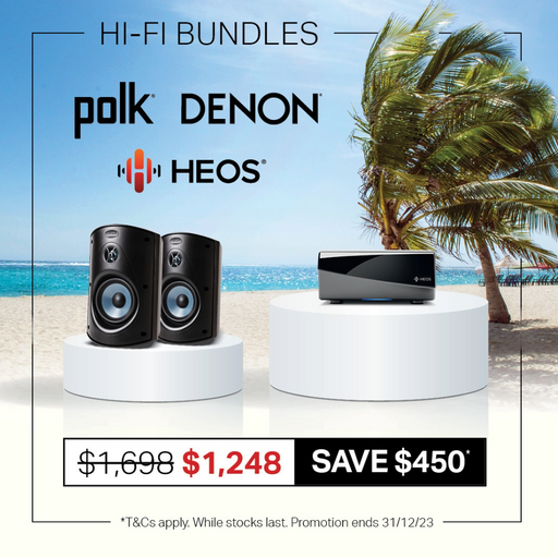 Denon Heos Amp HS2 and Polk Audio Atrium 6 Outdoor Speaker Package|Melbourne Hi Fi1