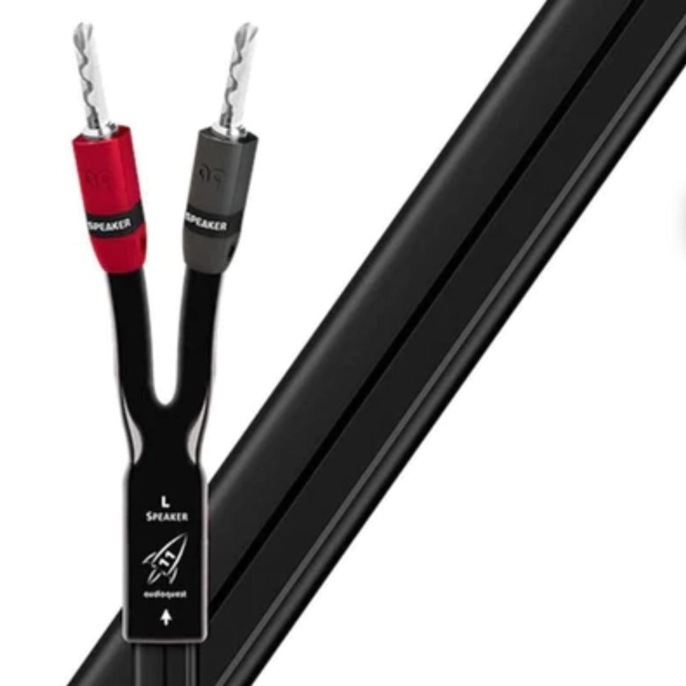 AudioQuest AudioQuest Rocket 11 Full-Range (8-foot pair) Speaker cables with pre-attached banana plugs (8-foot pair) at Crutchfield