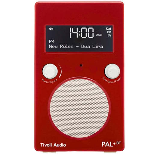 Tivoli Audio|PAL+ BT Bluetooth, FM/DAB+ Portable Radio Red White|Melbourne Hi Fi1